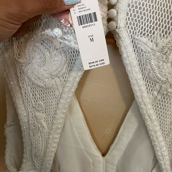 Anthropoligie x Not So Serious by Pallavi Mohan Deep-V Mini Dress Size Medium - Picture 11 of 11